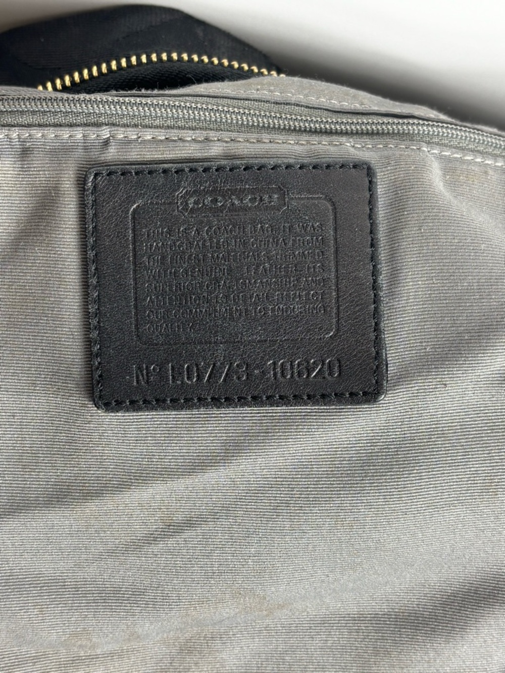 Coach Vintage Hobo Shoulder Bag in Black Canvas with Leather Straps - Picture 8 of 9